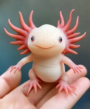 Palm Size Axolotl Wall Art Prints - 8"x10" Art Print for 11"x14" Frame