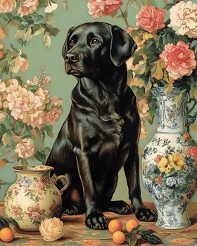 Proud Labrador Retriever - Pet Dog Still Life Wall Art Prints – 8″x10″ Artwork for 11″x14″ Frame