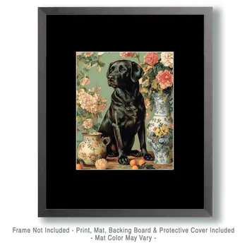Proud Labrador Retriever - Pet Dog Still Life Wall Art Prints – 8″x10″ Artwork for 11″x14″ Frame