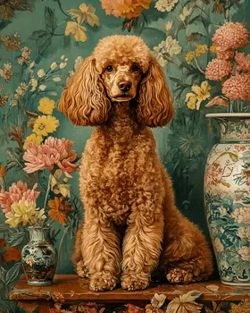 Standard Poodle - Pet Dog Still Life Wall Art Prints – 8″x10″ Artwork for 11″x14″ Frame