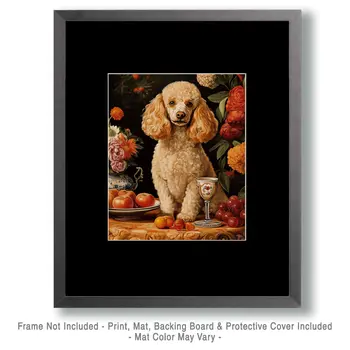 Poodle - Pet Dog Still Life Wall Art Prints – 8″x10″ Artwork for 11″x14″ Frame
