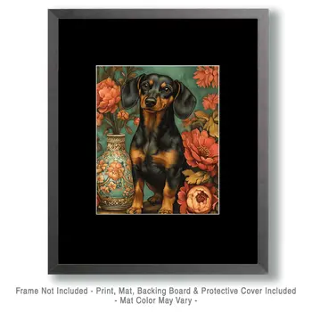 Dachshund - Pet Dog Still Life Wall Art Prints – 8″x10″ Artwork for 11″x14″ Frame