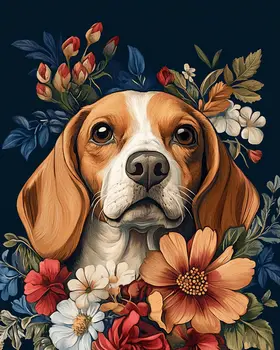 Beagle - Pet Dog Still Life Wall Art Prints – 8″x10″ Artwork for 11″x14″ Frame
