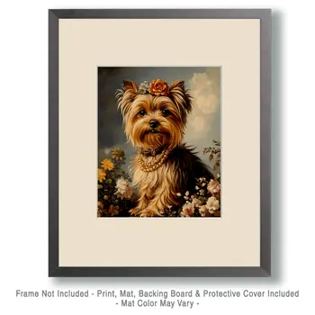 Yorkshire Terrier - Pet Dog Still Life Wall Art Prints – 8″x10″ Artwork for 11″x14″ Frame