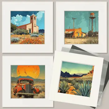 Con Lobo Arte - Southwestern Art Prints 8"x10" Artwork for 11"x14" Frame