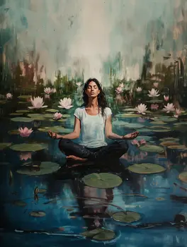 The Meditative Zone - Tranquility Art for Self-Care Home Decor Wall Art Prints – 8″x10″ Artwork – 11″x14″ Matte