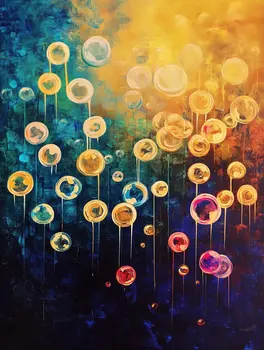 Upward Bubbles - Tranquility Art for Self-Care Home Decor Wall Art Prints – 8″x10″ Artwork – 11″x14″ Matte