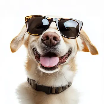 Dog Wearing Sunglasses 8”x10” Art Print for an 11" x 14" Frame