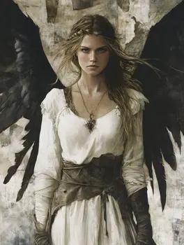 Fierce Freya the Norse Goddess Art Print with Mat