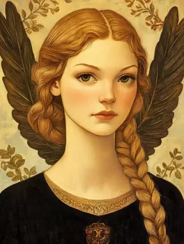 Sweet Freya Norse Deity Wall Art with Mat