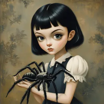 Tarantula Security Guard: Big Eyes, Low Brow, High Brow Art Wall Prints 8"x10" for 11" x 14" Frames