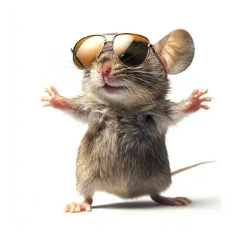 Mouse Wearing Sunglasses 8”x10” Art Print for an 11" x 14" Frame