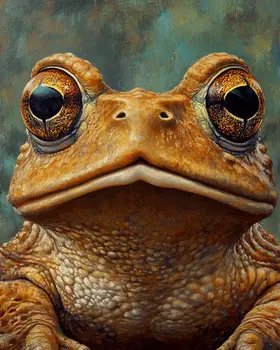 Frog Close-Up - Wildlife Wall Art Prints – 8″x10″ Artwork for 11″x14″ Frame