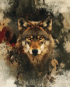 Deep Woods Wolf - Wildlife Wall Art Prints – 8″x10″ Artwork for 11″x14″ Frame