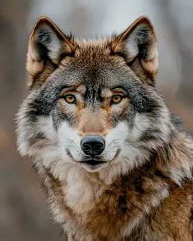 Wild Wolf Portrait - Wildlife Wall Art Prints – 8″x10″ Artwork for 11″x14″ Frame