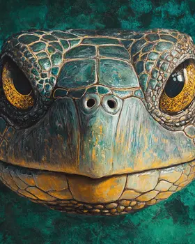 Turtle Up Close - Wildlife Wall Art Prints – 8″x10″ Artwork for 11″x14″ Frame