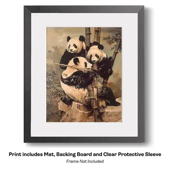 Stylized Bear with Snack - Animal Kingdom Wall Art Prints, from Cute to Majestic – 8″x10″ Artwork for 11″x14″ Frame
