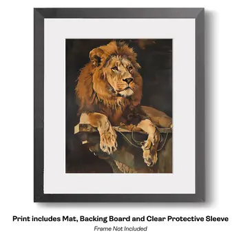 Stylized Bear with Snack - Animal Kingdom Wall Art Prints, from Cute to Majestic – 8″x10″ Artwork for 11″x14″ Frame