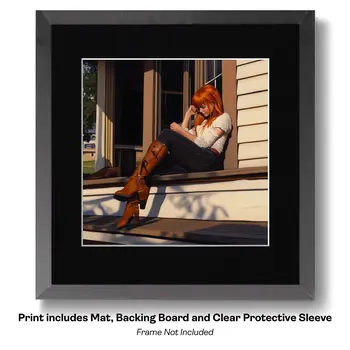 Female Western American Dream - Cowgirl Western Art Prints 8"x8" Artwork for 12"x12" Frame