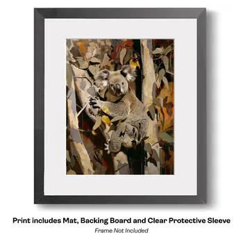Stylized Bear with Snack - Animal Kingdom Wall Art Prints, from Cute to Majestic – 8″x10″ Artwork for 11″x14″ Frame