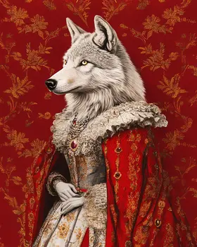 Wolf Royalty - Animal Elite Wall Art Prints – 8″x10″ Artwork for 11″x14″ Frame