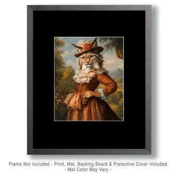 Madam Lynx - Animal Elite Wall Art Prints – 8″x10″ Artwork for 11″x14″ Frame
