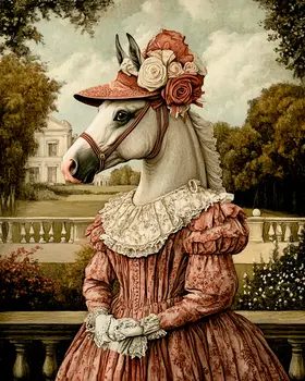 Lady Horse - Animal Elite Wall Art Prints – 8″x10″ Artwork for 11″x14″ Frame