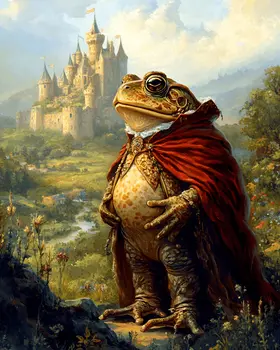 Royal Toad - Animal Elite Wall Art Prints – 8″x10″ Artwork for 11″x14″ Frame