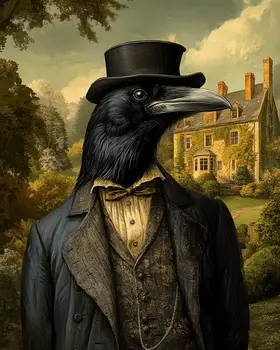 Duke Raven - Animal Elite Wall Art Prints – 8″x10″ Artwork for 11″x14″ Frame