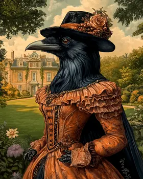 Duchess Raven - Animal Elite Wall Art Prints – 8″x10″ Artwork for 11″x14″ Frame