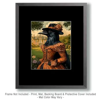 Duchess Raven - Animal Elite Wall Art Prints – 8″x10″ Artwork for 11″x14″ Frame