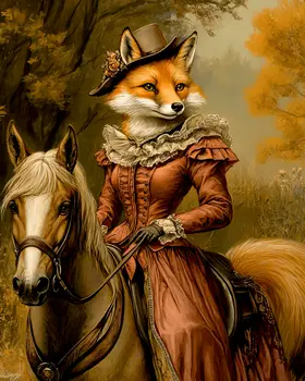 Duchess Fox - Animal Elite Wall Art Prints – 8″x10″ Artwork for 11″x14″ Frame