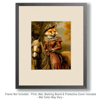 Duchess Fox - Animal Elite Wall Art Prints – 8″x10″ Artwork for 11″x14″ Frame