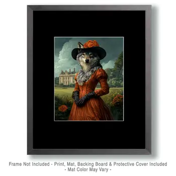 Dutchess Wolf - Animal Elite Wall Art Prints – 8″x10″ Artwork for 11″x14″ Frame