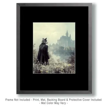 Duke Wolf - Animal Elite Wall Art Prints – 8″x10″ Artwork for 11″x14″ Frame