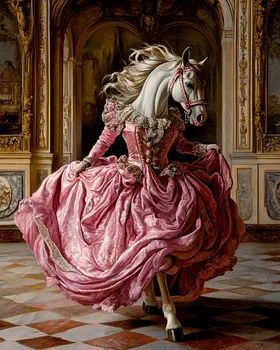 Dancing Horse - Animal Elite Wall Art Prints – 8″x10″ Artwork for 11″x14″ Frame