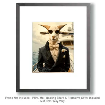 Sea Going Ram - Animal Elite Wall Art Prints – 8″x10″ Artwork for 11″x14″ Frame