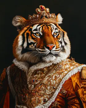 Tiger King - Animal Elite Wall Art Prints – 8″x10″ Artwork for 11″x14″ Frame