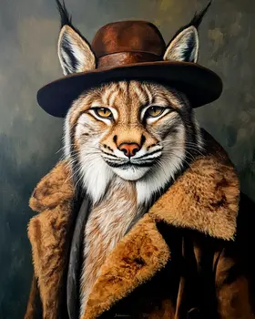 Aspen Lynx - Animal Elite Wall Art Prints – 8″x10″ Artwork for 11″x14″ Frame