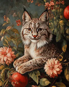 Lynx - Animal Still Life Wall Art Prints – 8″x10″ Artwork for 11″x14″ Frame