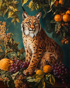 Standing Lynx - Animal Still Life Wall Art Prints – 8″x10″ Artwork for 11″x14″ Frame