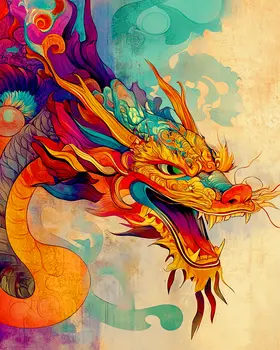 Fierce Draco - Dragon Wall Art Prints – 8″x10″ Artwork for 11″x14″ Frame