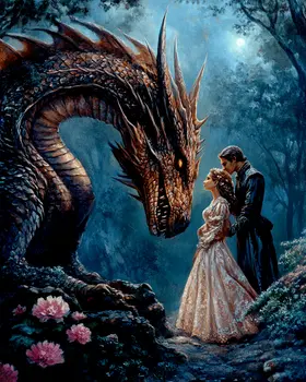 Draco Wedding - Dragon Wall Art Prints – 8″x10″ Artwork for 11″x14″ Frame