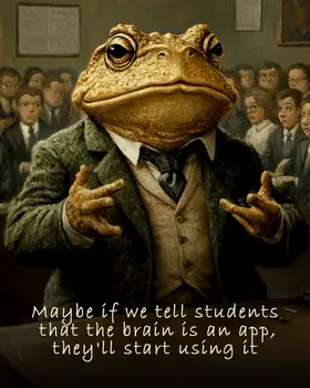 Maybe if we tell students that the brain is an app, they'll start using it - Teacher & Education Art Prints - 8"x10" Artwork for 11"x14" Frame