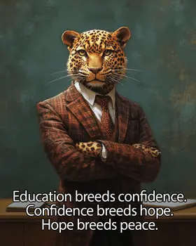 Education breeds confidence. Confidence breeds hope. Hope breeds peace. - Teacher & Education Art Prints - 8"x10" Artwork for 11"x14" Frame