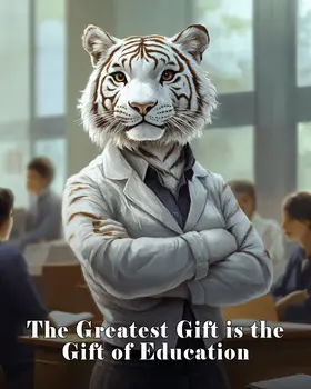 The Greatest Gift is the Gift of Education - Teacher & Education Art Prints - 8"x10" Artwork for 11"x14" Frame