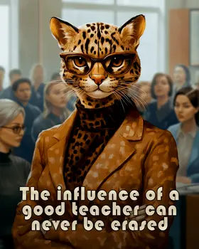 The influence of a good teacher can never be erased - Teacher & Education Art Prints - 8"x10" Artwork for 11"x14" Frame