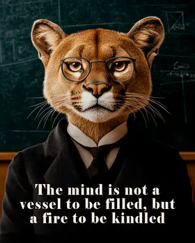 The mind is not a vessel to be filled, but a fire to be kindled - Teacher & Education Art Prints - 8"x10" Artwork for 11"x14" Frame