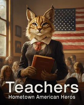 Teachers - Hometown American Heros - Teacher & Education Art Prints - 8"x10" Artwork for 11"x14" Frame