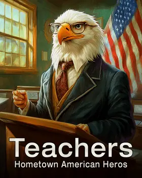 Teachers - Hometown American Heros #2 - Teacher & Education Art Prints - 8"x10" Artwork for 11"x14" Frame
